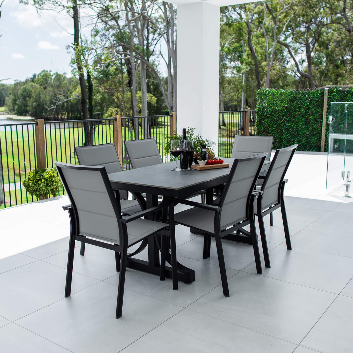 best-outdoor-furniture-Margot Malibu - 7pce (150x80) - Outdoor Dining Set #color_BLACK