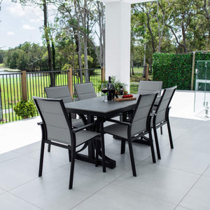 best-outdoor-furniture-Margot Malibu - 7pce (150x80) - Outdoor Dining Set #color_BLACK