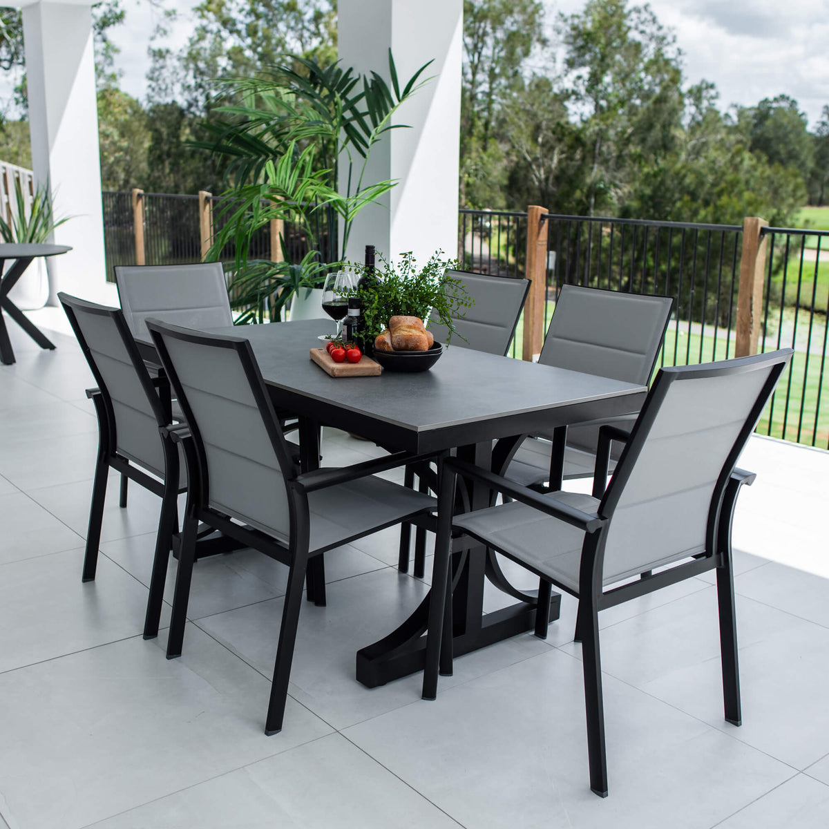 best-outdoor-furniture-Margot Malibu - 7pce (150x80) - Outdoor Dining Set #color_BLACK