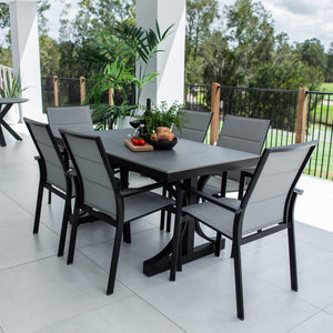 best-outdoor-furniture-Margot Malibu - 7pce (150x80) - Outdoor Dining Set #color_BLACK