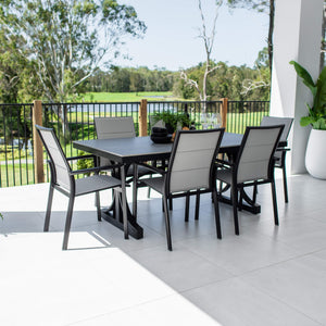 best-outdoor-furniture-Margot Malibu - 7pce (180x100) - Outdoor Dining Set #color_BLACK