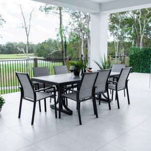 best-outdoor-furniture-Margot Malibu - 9pce (215x100) - Outdoor Dining Set #color_BLACK