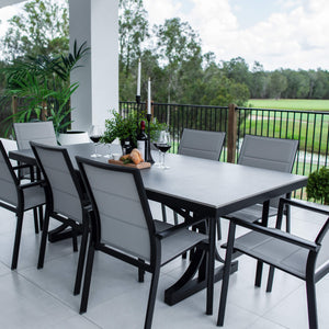 best-outdoor-furniture-Margot Malibu - 9pce (215x100) - Outdoor Dining Set #color_BLACK