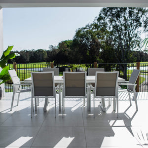best-outdoor-furniture-Margot Malibu - 9pce (215x100) - Outdoor Dining Set #color_WHITE