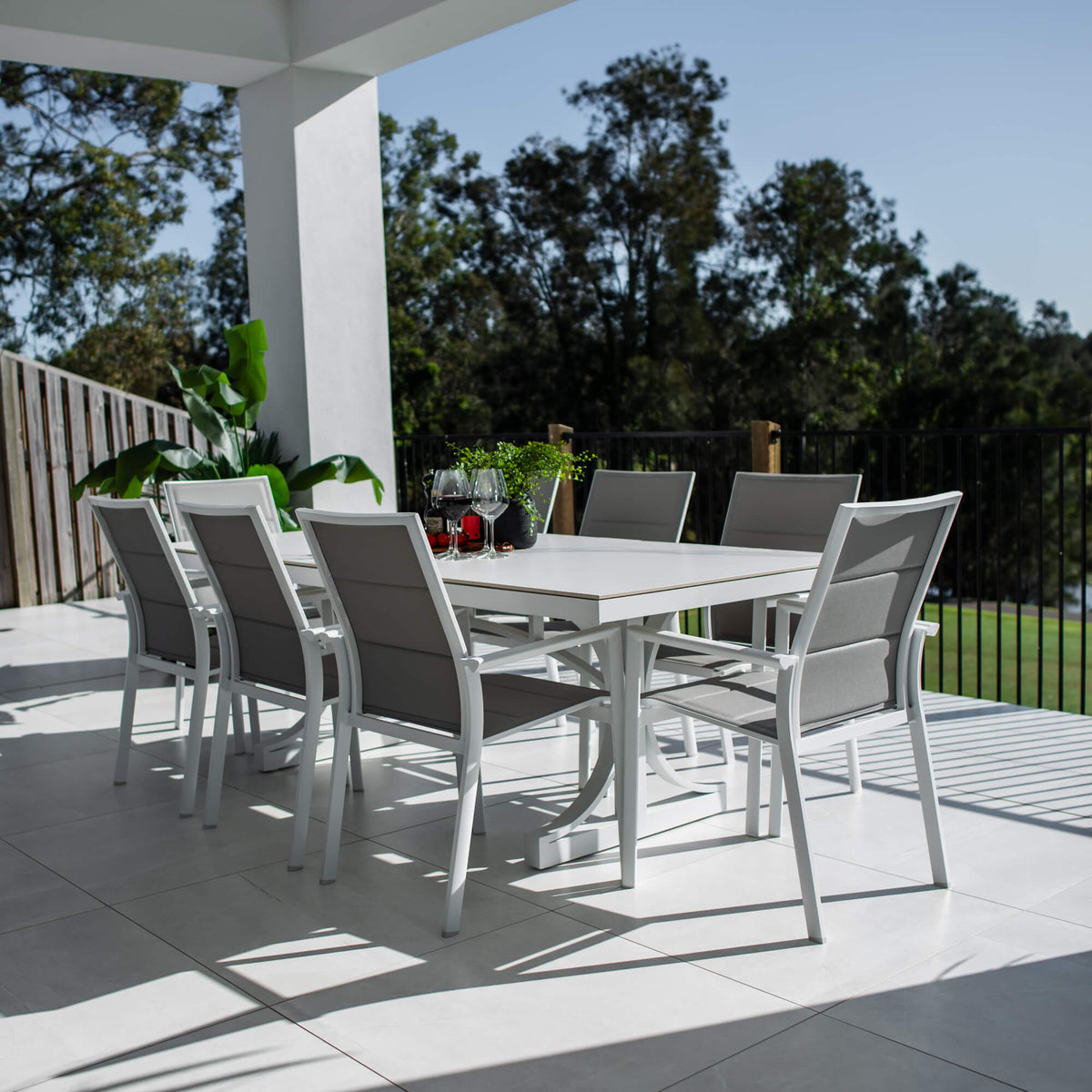 best-outdoor-furniture-Margot Malibu - 9pce (215x100) - Outdoor Dining Set #color_WHITE
