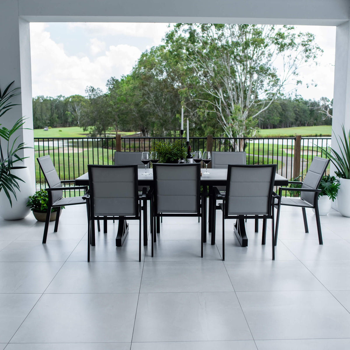 best-outdoor-furniture-Margot Malibu - 9pce (215x100) - Outdoor Dining Set #color_BLACK