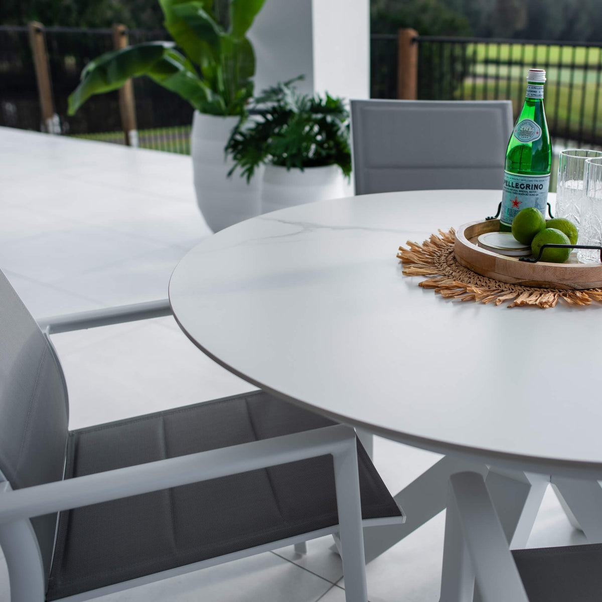 best-outdoor-furniture-Margot Malibu Round - 5pce (120x120) - Outdoor Dining Set #color_WHITE