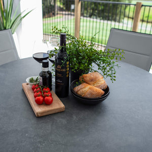 best-outdoor-furniture-Margot Malibu Round - 5pce (120x120) - Outdoor Dining Set #color_BLACK