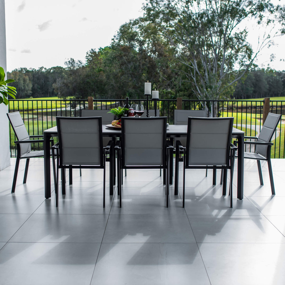 best-outdoor-furniture-Margot York - 9pce (220x100) - Outdoor Dining Set #color_BLACK-GREY