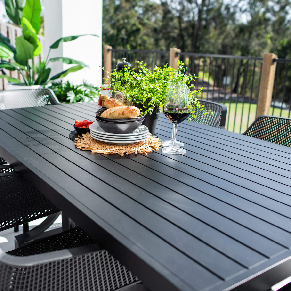 best-outdoor-furniture-Nero Bergen - 7pce (180x100) - Outdoor Dining Set #color_BLACK