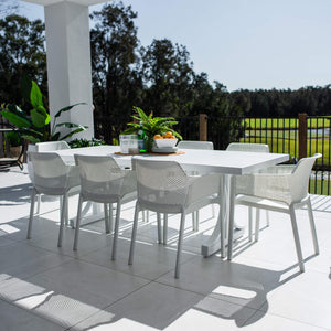 best-outdoor-furniture-Nero Bergen - 9pce (220x100) - Outdoor Dining Set #color_WHITE