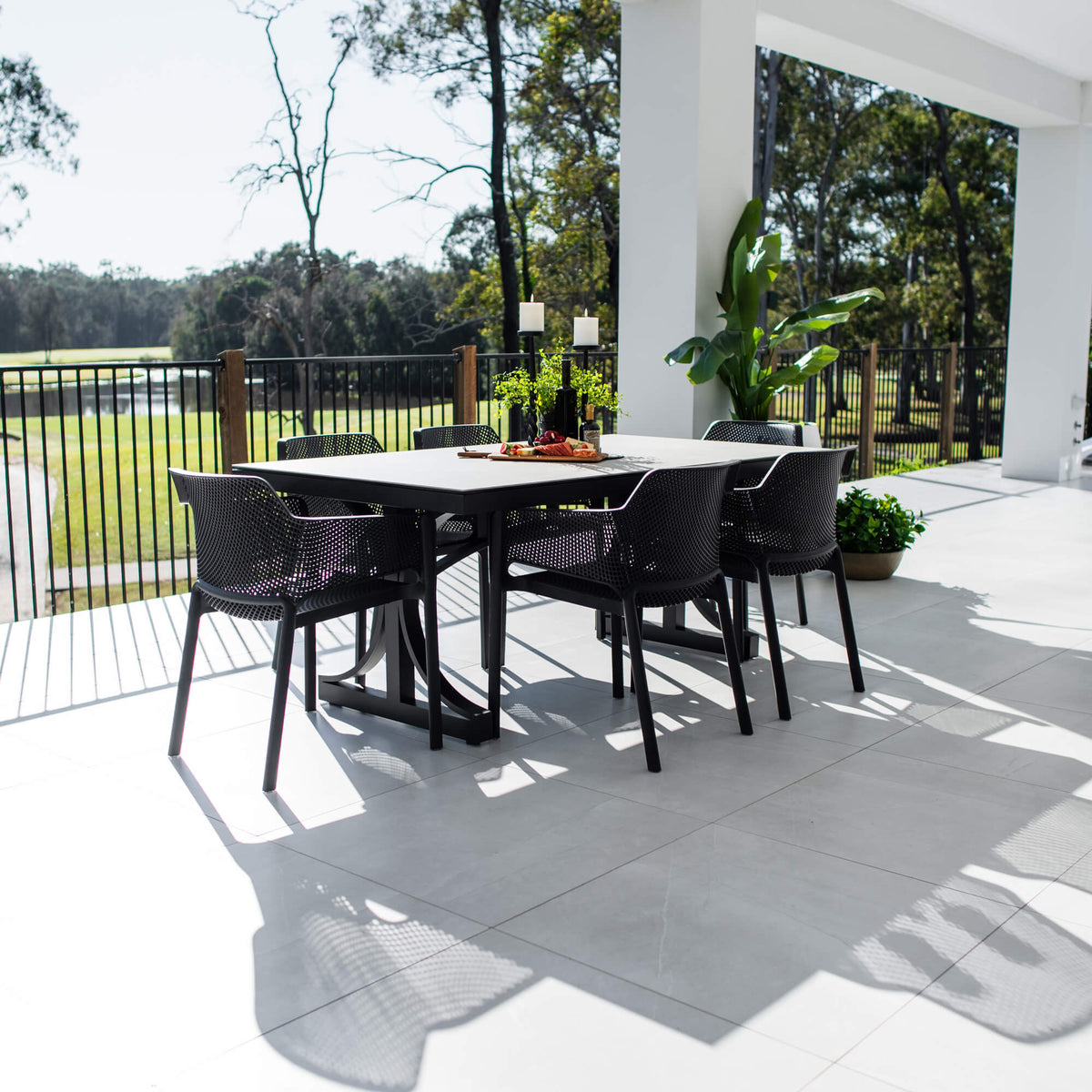 best-outdoor-furniture-Nero Ceramic - 7pce (180x100) - Outdoor Dining Set #color_BLACK