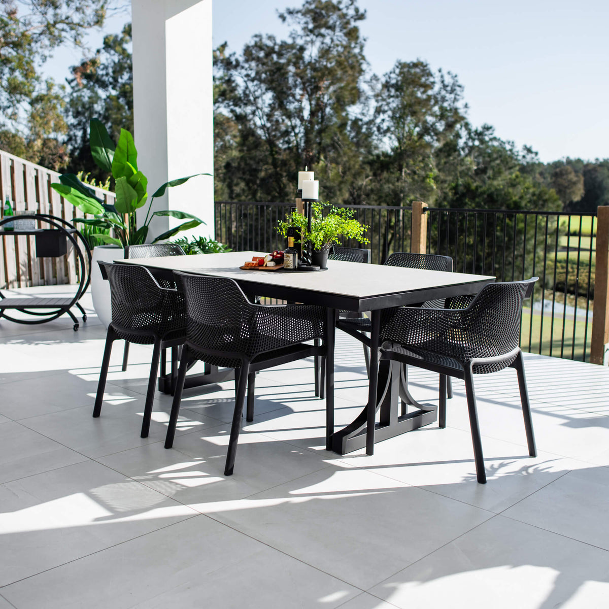 best-outdoor-furniture-Nero Ceramic - 7pce (180x100) - Outdoor Dining Set #color_BLACK