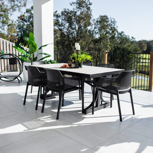 best-outdoor-furniture-Nero Ceramic - 7pce (180x100) - Outdoor Dining Set #color_BLACK