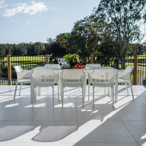 best-outdoor-furniture-Nero Cruz - 9pce (200x90) - Outdoor Dining Set #color_WHITE-GREY