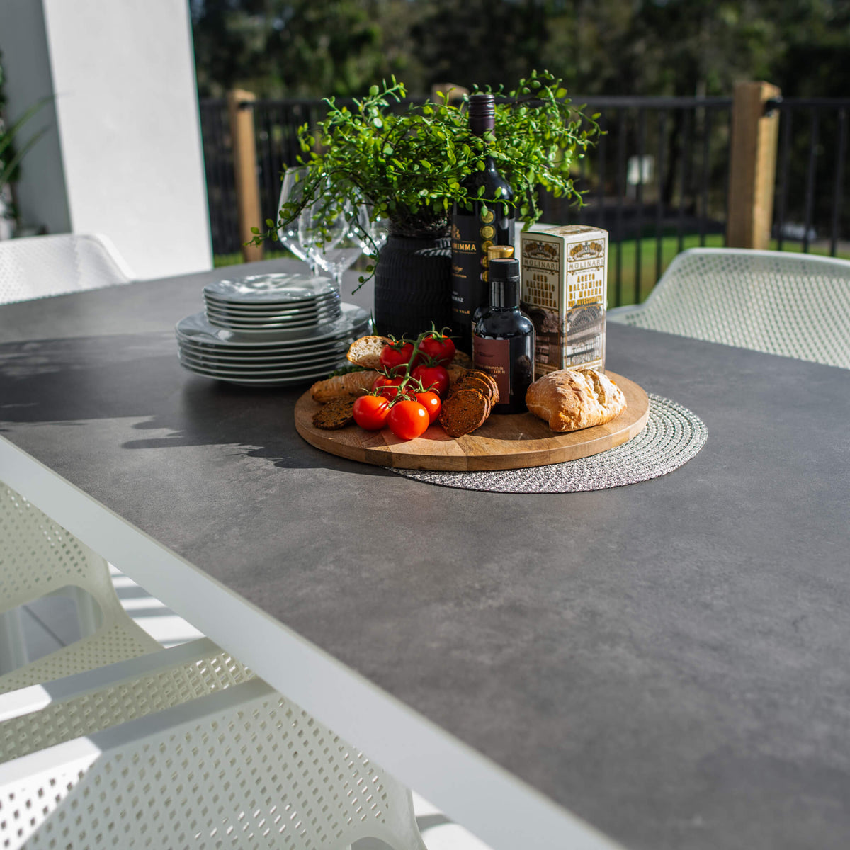 best-outdoor-furniture-Nero Cruz - 9pce (200x90) - Outdoor Dining Set #color_WHITE-GREY