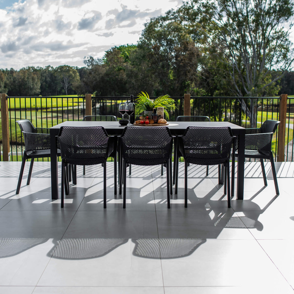 best-outdoor-furniture-Nero Cruz - 9pce (200x90) - Outdoor Dining Set #color_BLACK-CHARCOAL