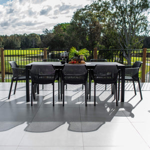 best-outdoor-furniture-Nero Cruz - 9pce (200x90) - Outdoor Dining Set #color_BLACK-CHARCOAL