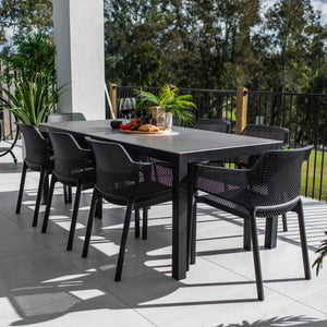 best-outdoor-furniture-Nero Cruz - 9pce (200x90) - Outdoor Dining Set #color_BLACK-CHARCOAL