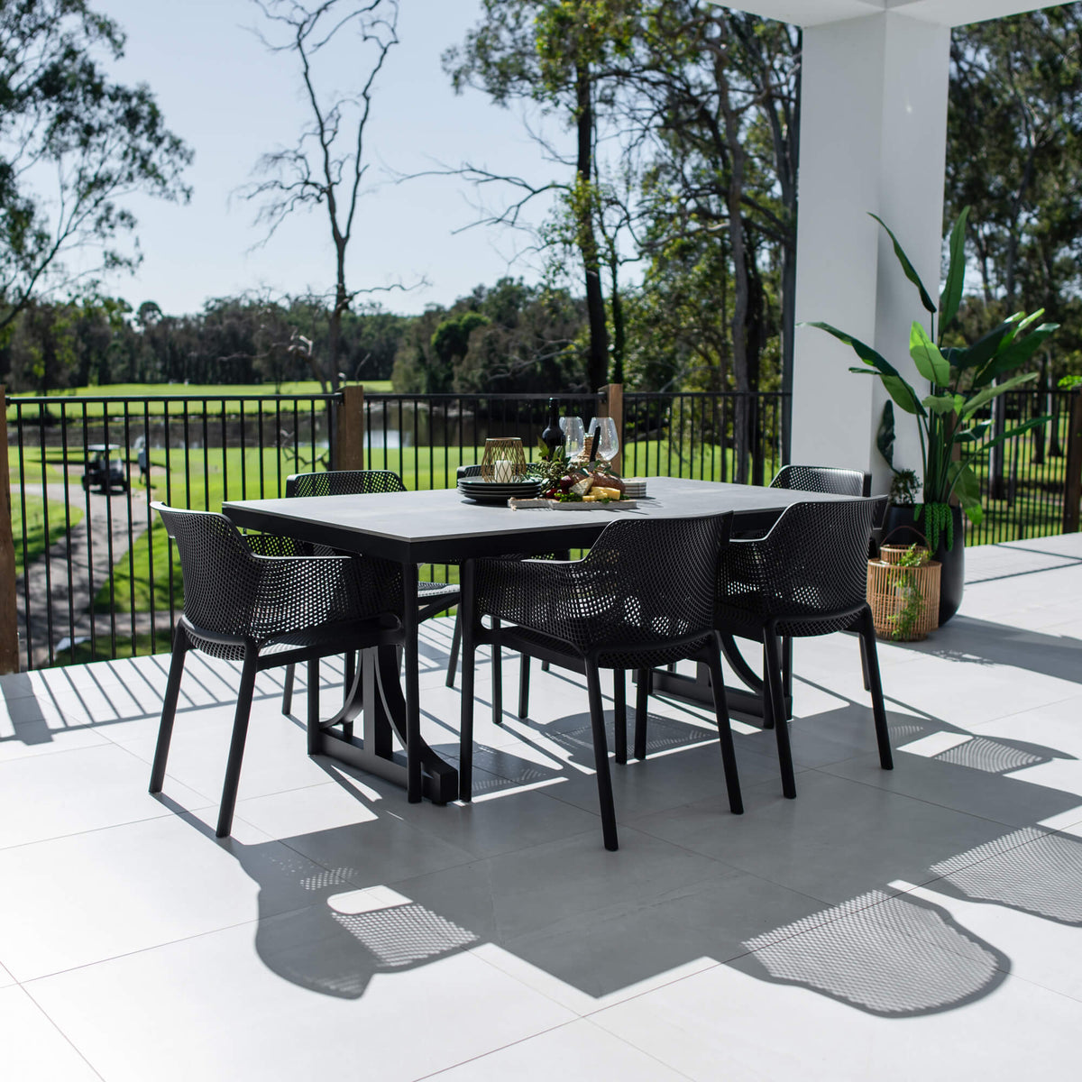best-outdoor-furniture-Nero Malibu - 7pce (180x100) - Outdoor Dining Set #color_BLACK