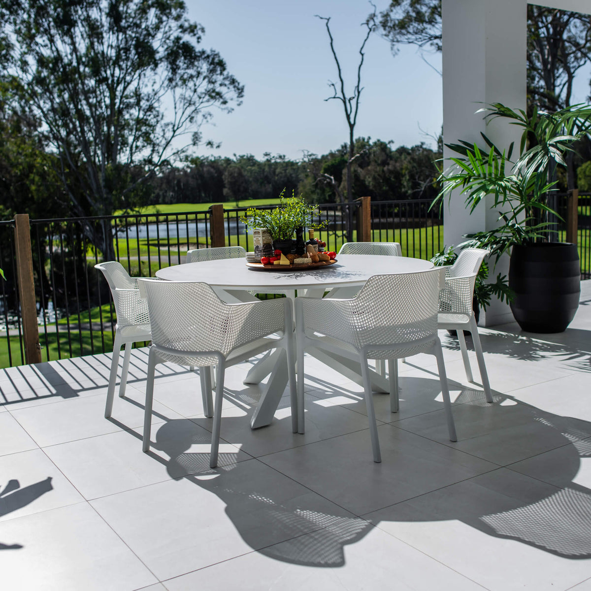 best-outdoor-furniture-Nero Malibu Round - 7pce (150x150) - Outdoor Dining Set #color_WHITE 