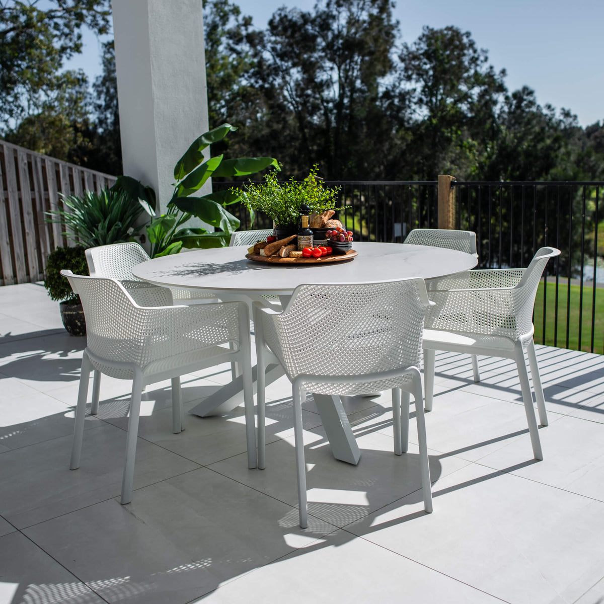 best-outdoor-furniture-Nero Malibu Round - 7pce (150x150) - Outdoor Dining Set #color_WHITE 