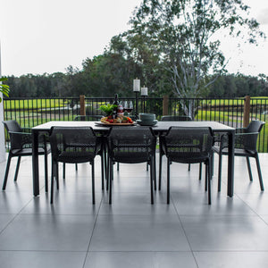 best-outdoor-furniture-Nero York - 9pce (220x100) - Outdoor Dining Set #color_BLACK-CHARCOAL