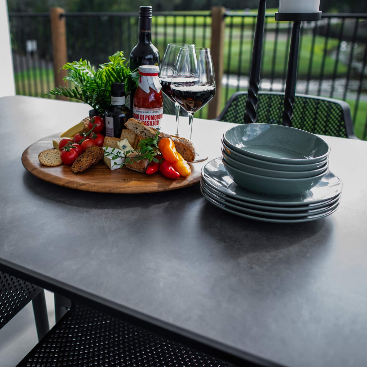 best-outdoor-furniture-Nero York - 9pce (220x100) - Outdoor Dining Set #color_BLACK-CHARCOAL