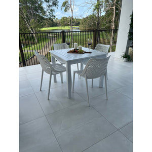 best-outdoor-furniture-Roma - Alum Slat - 5pce Outdoor Dining Set (90cm)