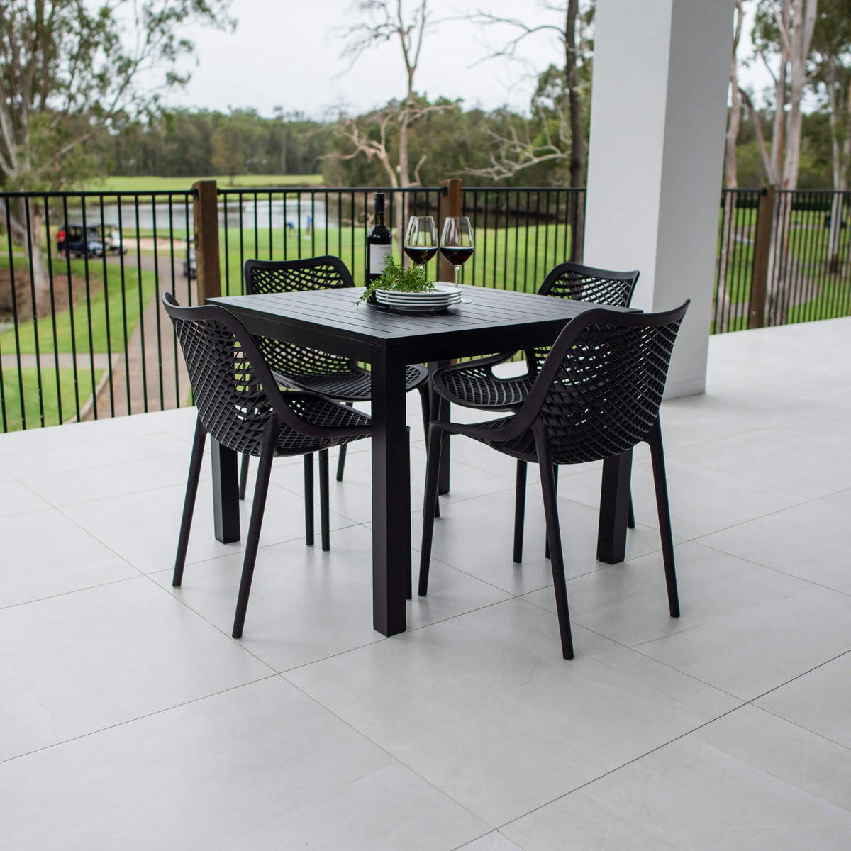 best-outdoor-furniture-Roma- Aria - 5pce (90x90) - Outdoor Dining Set#color_BLACK 