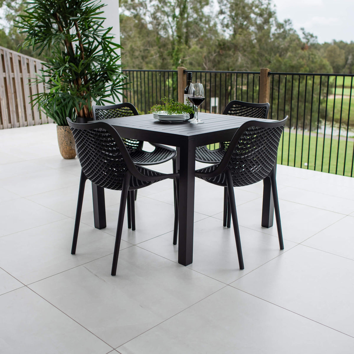 best-outdoor-furniture-Roma- Aria - 5pce (90x90) - Outdoor Dining Set#color_BLACK 