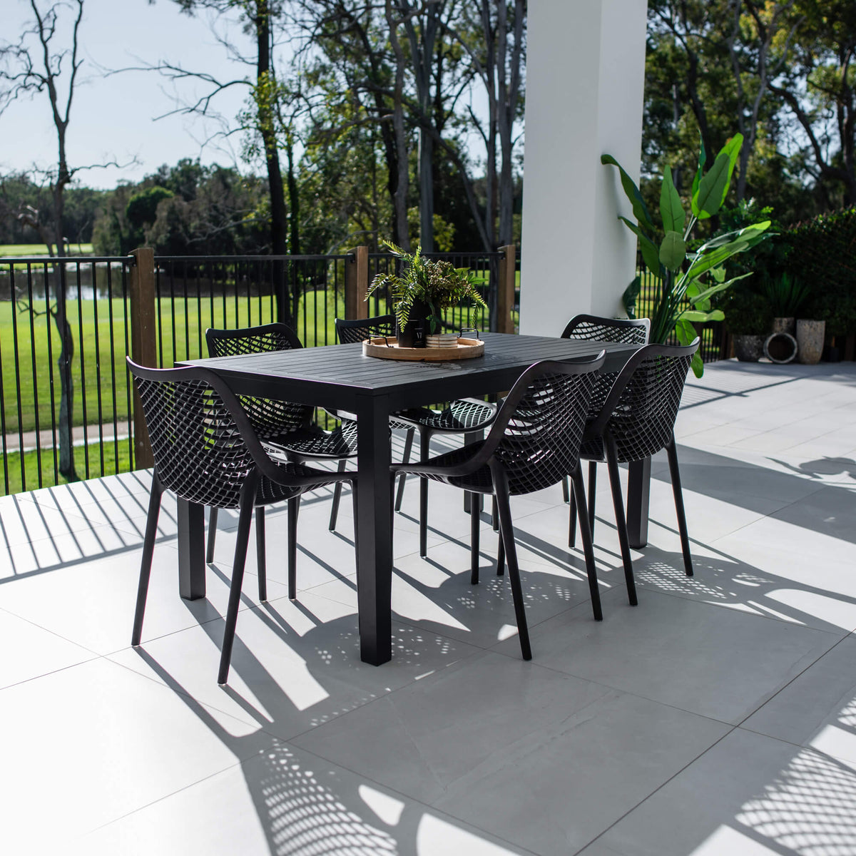 best-outdoor-furniture-Roma Aria - 7pce (150x80) - Outdoor Dining Set #color_BLACK