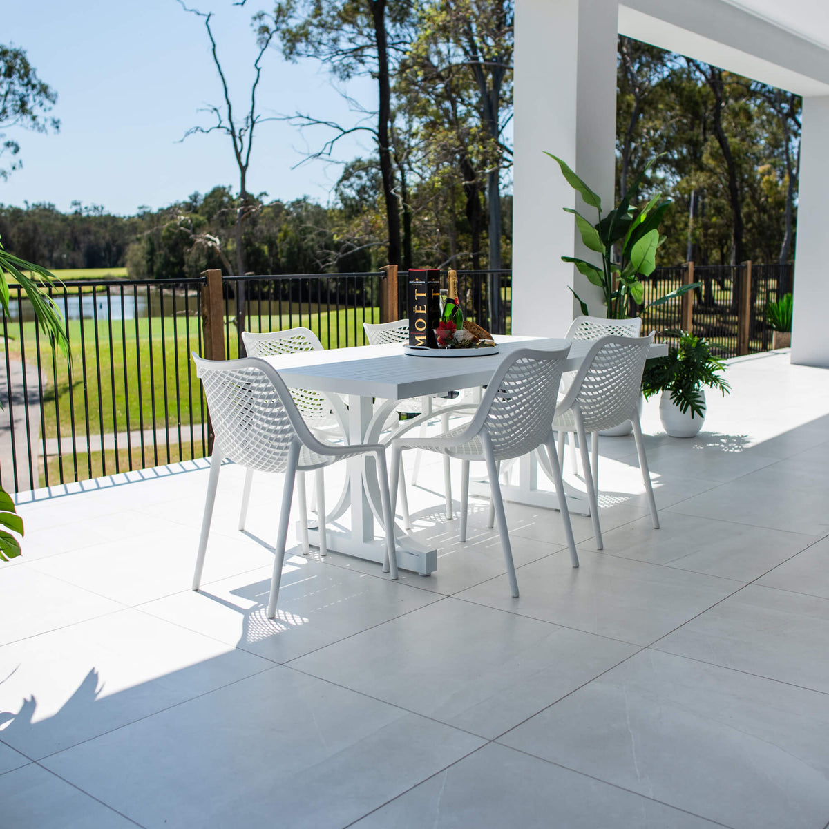 Roma Bergen - 7pce (180x100) - Outdoor Dining Set