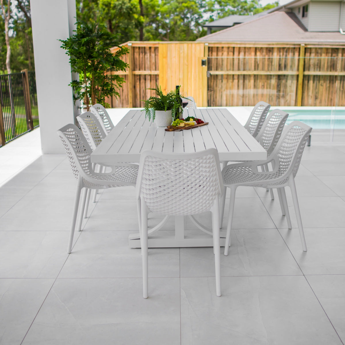 best-outdoor-furniture-Roma - Bergen Moon Slat - 9pce Outdoor Dining Set (220x100cm) #color_WHITE