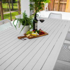 best-outdoor-furniture-Roma - Bergen Moon Slat - 9pce Outdoor Dining Set (220x100cm)