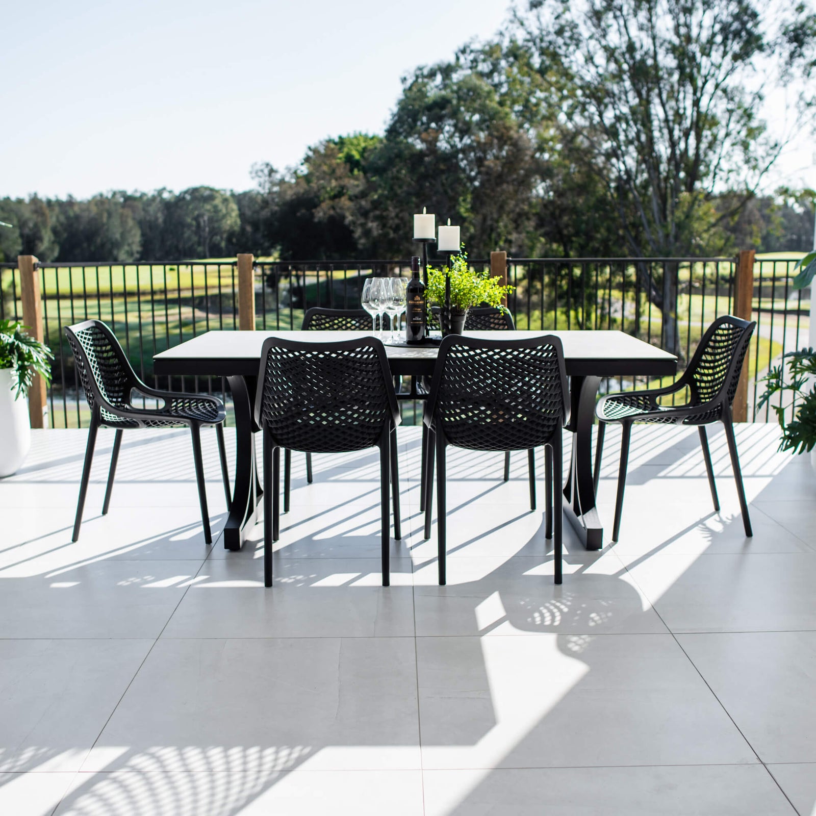 best-outdoor-furniture-Roma Ceramic - 7pce (180x100) - Outdoor Dining Set #color_BLACK
