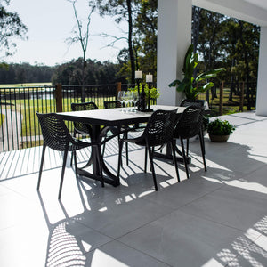 best-outdoor-furniture-Roma Ceramic - 7pce (180x100) - Outdoor Dining Set #color_BLACK