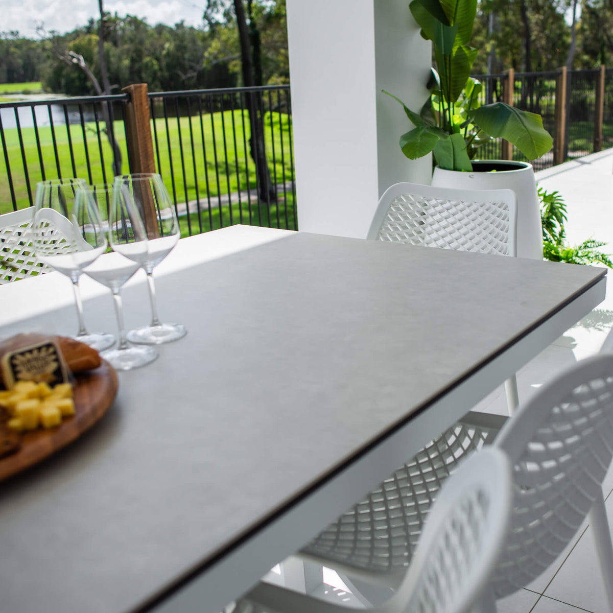 best-outdoor-furniture-Roma Ceramic - 9pce (220x100) - Outdoor Dining Set #color_WHITE