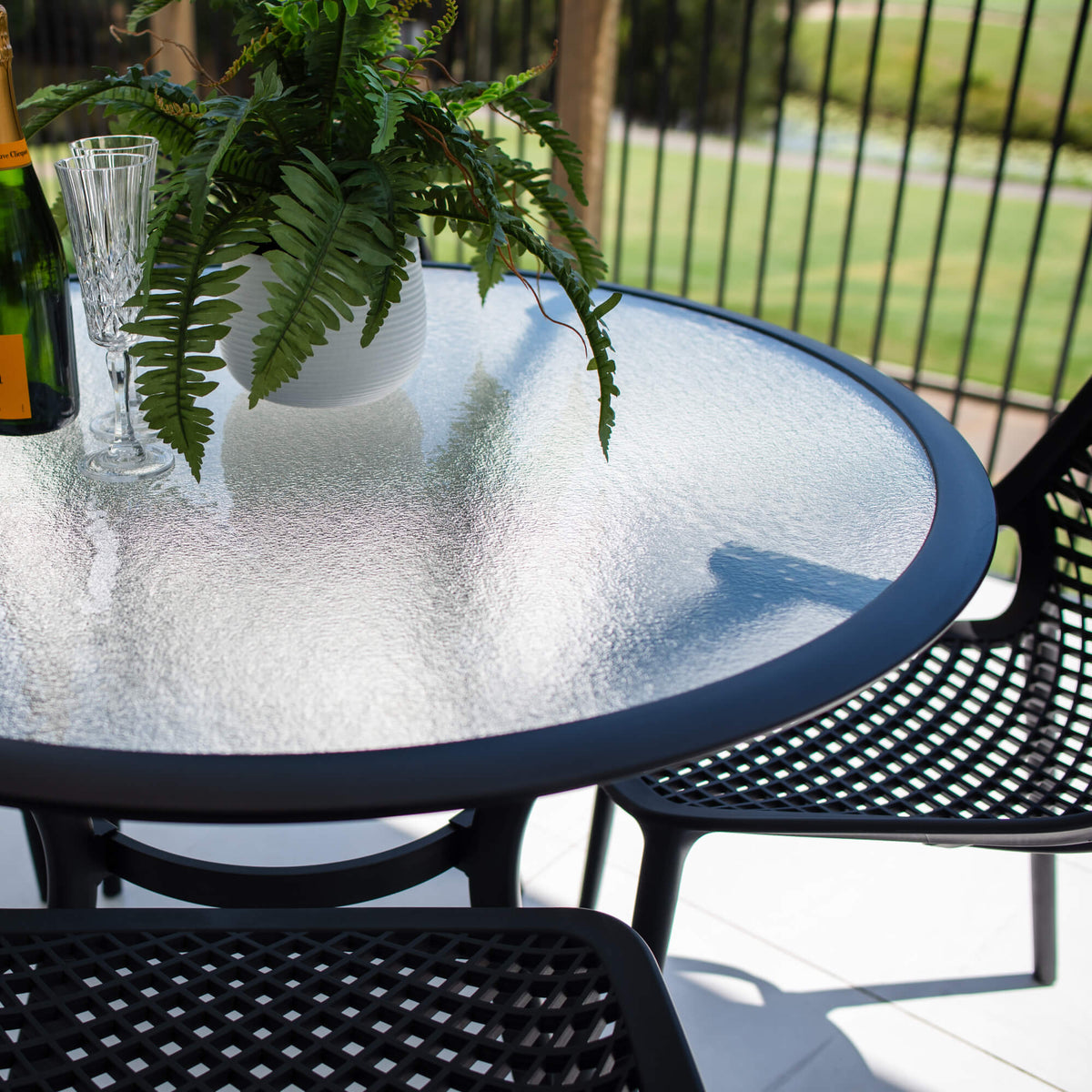 best-outdoor-furniture Roma Coventry - 5pce (105x105) - Outdoor Dining Set #color_BLACK