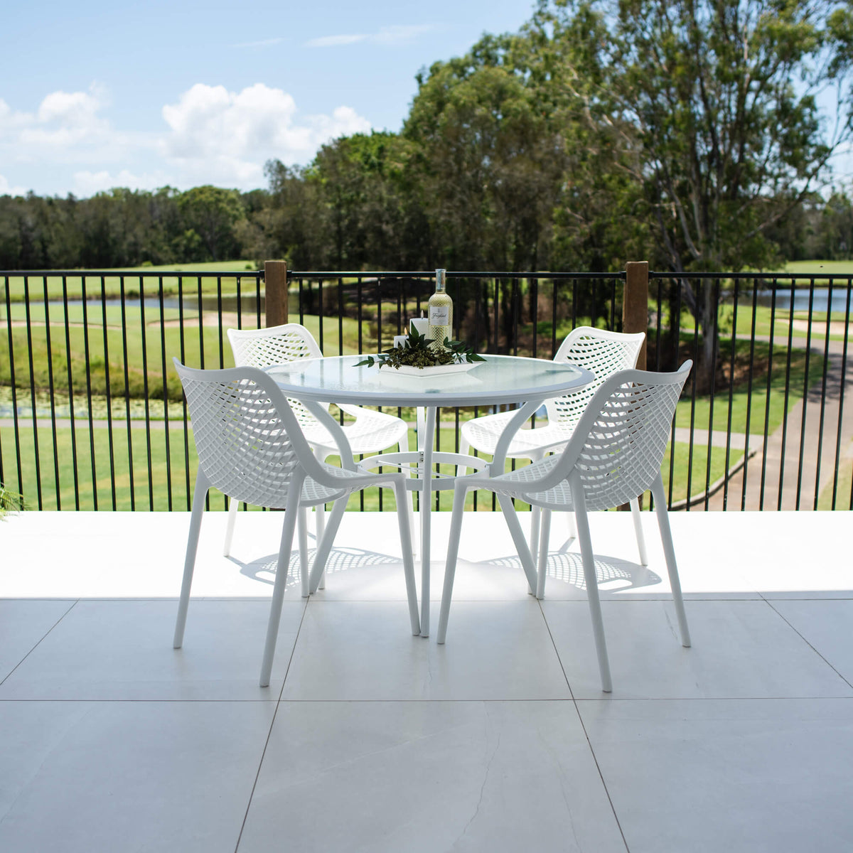 best-outdoor-furniture Roma Coventry - 5pce (105x105) - Outdoor Dining Set #color_WHITE