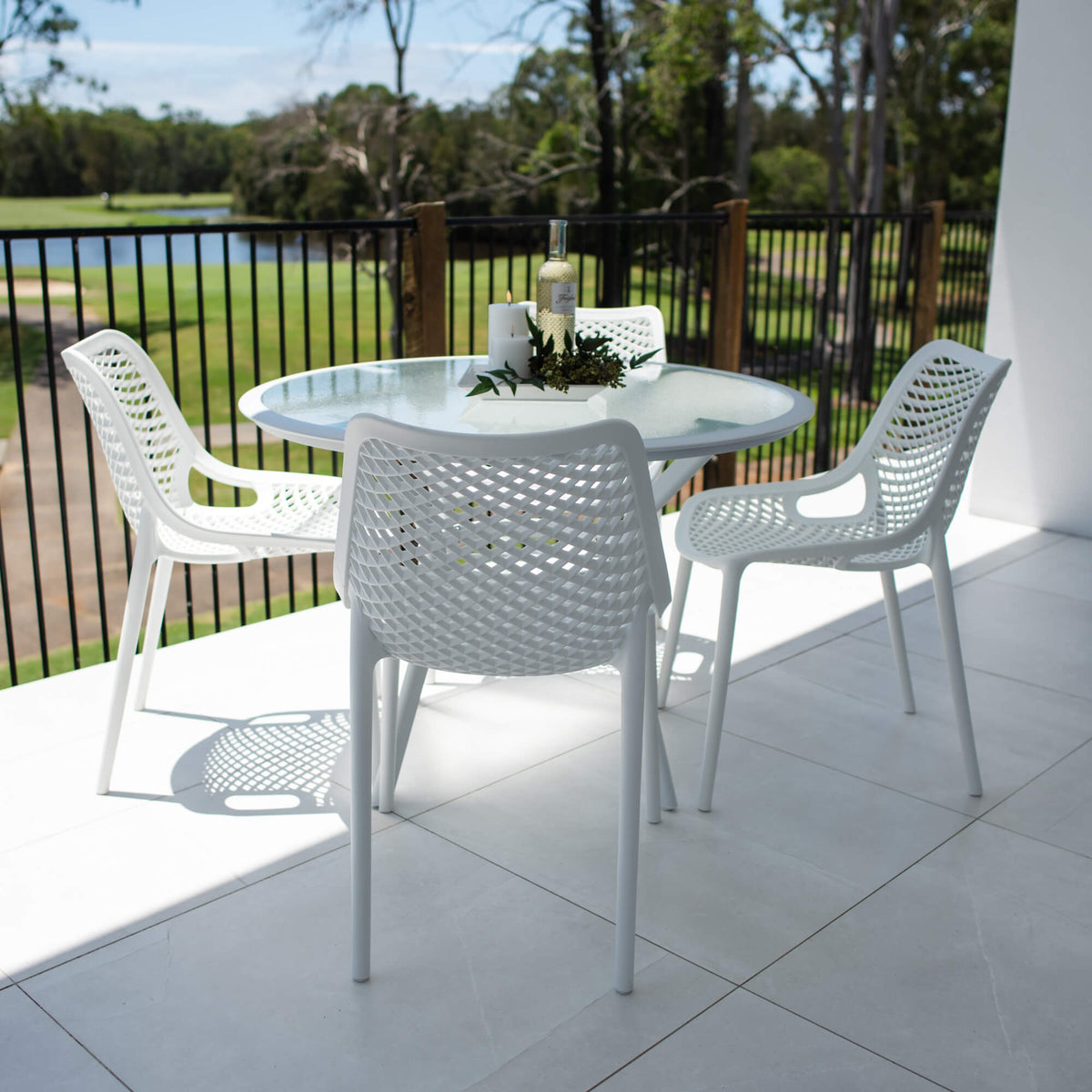 best-outdoor-furniture Roma Coventry - 5pce (105x105) - Outdoor Dining Set #color_WHITE