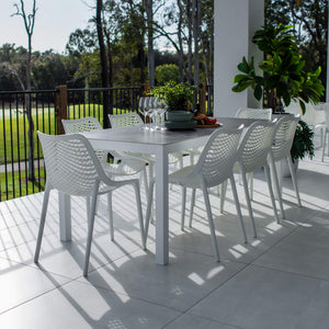 best-outdoor-furniture-Roma Cruz - 9pce (200x90) - Outdoor Dining Set #color_WHITE-GREY