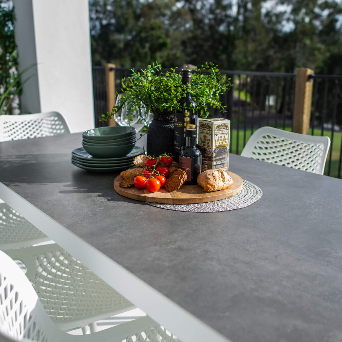 best-outdoor-furniture-Roma Cruz - 9pce (200x90) - Outdoor Dining Set #color_WHITE-GREY