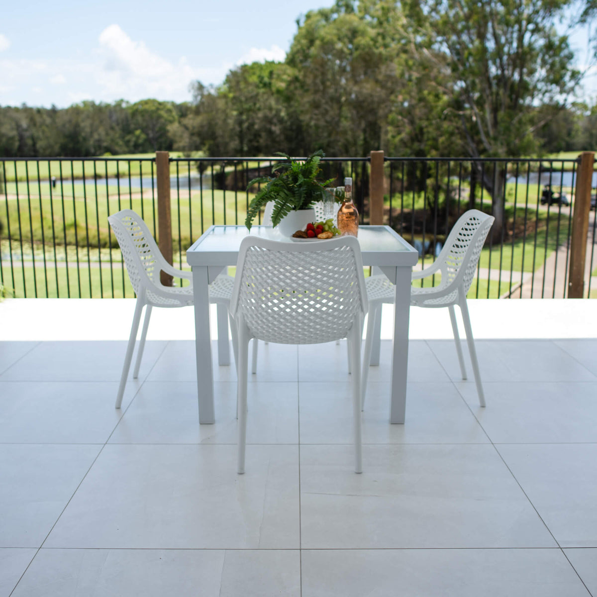 Roma - Hudson - 5pce Outdoor dining Set (90cm)