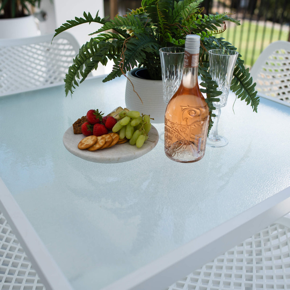 best-outdoor-furniture-Roma - Hudson - 5pce Outdoor dining Set (90cm) #color_WHITE