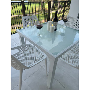 best-outdoor-furniture-Roma - Hudson - 5pce Outdoor dining Set (90cm) White