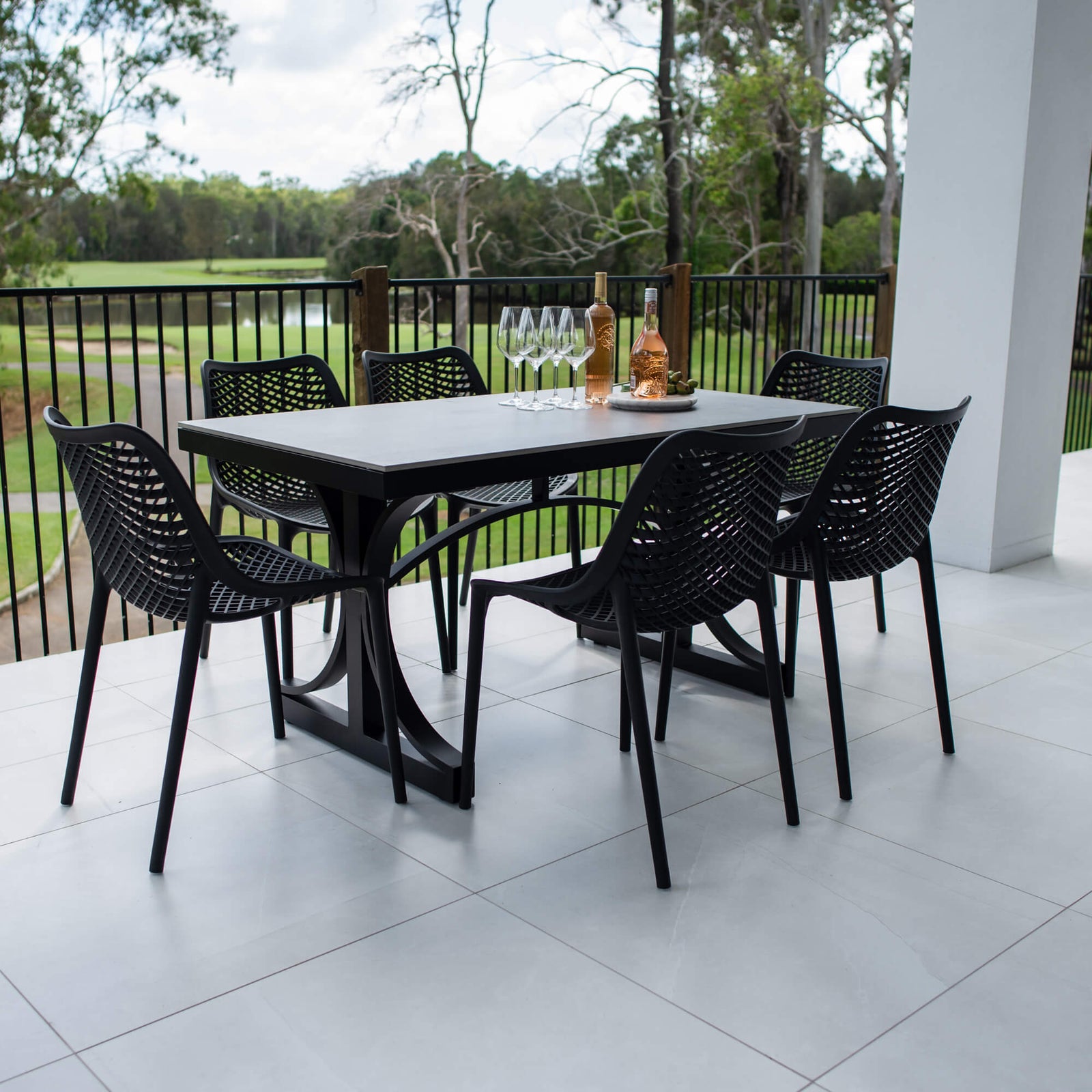 best-outdoor-furniture-Roma Malibu - 7pce (150x80) - Outdoor Dining Set #color_BLACK