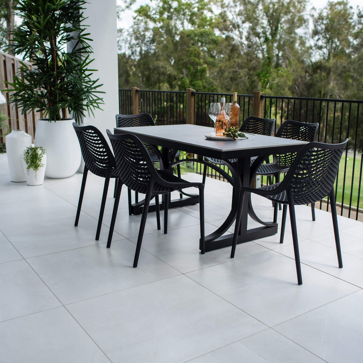 best-outdoor-furniture-Roma Malibu - 7pce (150x80) - Outdoor Dining Set #color_BLACK