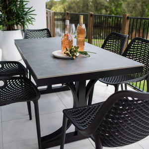 best-outdoor-furniture-Roma Malibu - 7pce (150x80) - Outdoor Dining Set #color_BLACK