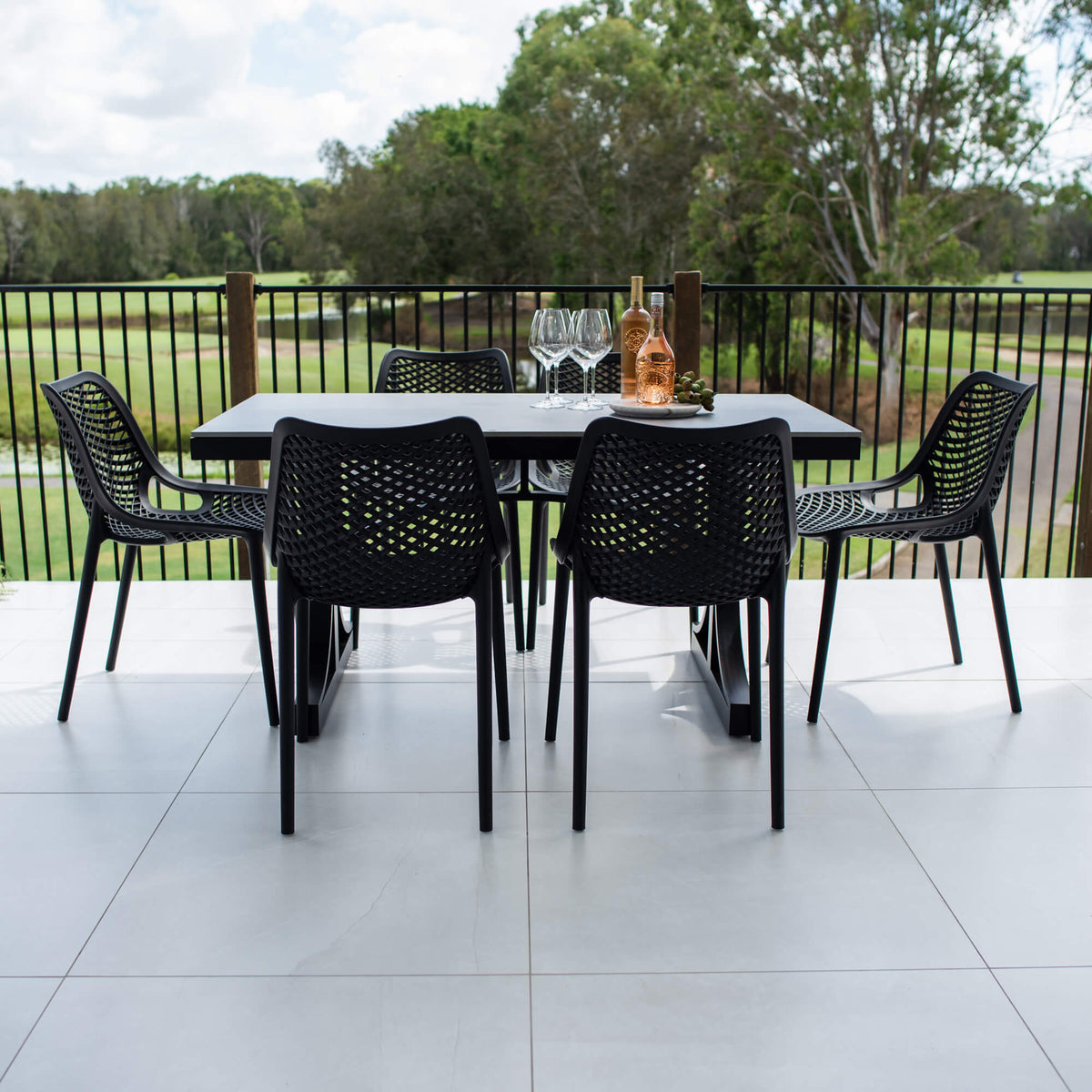 best-outdoor-furniture-Roma Malibu - 7pce (150x80) - Outdoor Dining Set #color_BLACK